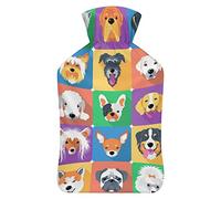 Botella de agua caliente con cubierta para perro, mascotas, pastor terrier, labrador, bolsa de agua caliente para aliviar el dolor, calambres, calentador de pies, terapia de calor y frío