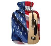 Botella de agua caliente con cubierta suave bolsa de agua fría extraíble para aliviar el dolor, calambres menstruales, calentadores de pies, música occidental mediana