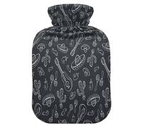 Botella de agua caliente con cubierta suave bolsa de agua fría extraíble para aliviar el dolor, calambres menstruales, calentadores de pies medianos mexicanos Cinco Mayo Cactus Chili