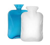 Botella de agua caliente con cubierta suave, diseño de rompecabezas colorido de 2 litros, bolsa de agua caliente para aliviar el dolor, calentador de manos y pies