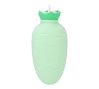 Botella de Agua Caliente con Forma de Zanahoria de 330ml, Bonita Bolsa de Agua Caliente de Mano Antifugas para Microondas de Silicona para Mantener el Calor en Invierno(Verde)
