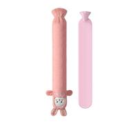 Botella de agua caliente con funda, bolsa fría de conejo, paquete caliente largo con funda, para cuello, hombro, abdomen, manos, piernas, mujeres, hombres, niños, viajes, escuela, camping, calambres