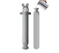 Botella de agua caliente con funda, bolsa larga y suave con bonito diseño de conejo, calentador de calor reutilizable para cuello, hombros, abdomen, manos, piernas y alivio del cuerpo, ideal para