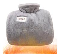 Botella de agua caliente con funda, calentador de manos de felpa suave de 1, 2 L, comodidad duradera para calambres, alivio del dolor, uso en invierno, adornos de jardín
