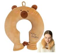 Botella de agua caliente con funda para el cuello, bolsa de agua caliente en forma de U de capibara, botella de cama que proporciona calor para aliviar el dolor, decoración del hogar