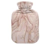 Botella de agua caliente con funda suave, bolsa de agua fría caliente extraíble para aliviar el dolor, calambres menstruales, calentadores de pies, pintura artística de mármol líquido S