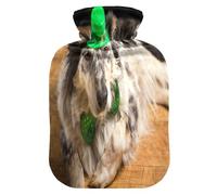 Botella de agua caliente con funda suave, bolsa de agua fría caliente extraíble para alivio del dolor, calambres menstruales, calentadores de pies, S Border Collie Pastor australiano