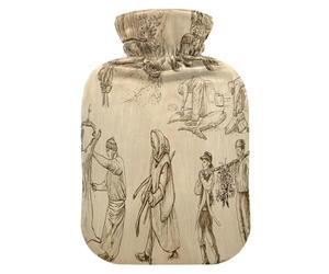 Botella de agua caliente con funda suave, bolsa de agua fría caliente extraíble para alivio del dolor, calambres menstruales, calentadores de pies, colección S de héroes de clase trabajadora
