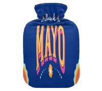 Botella de agua caliente con funda suave extraíble bolsa de agua fría caliente para alivio del dolor, calambres menstruales, calentadores de pies M Cinco de Mayo 5 de mayo Federal 3