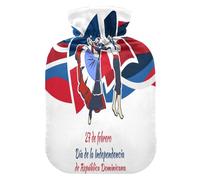 Botella de agua caliente con funda suave extraíble bolsa de agua fría caliente para alivio del dolor, calambres menstruales, calentadores de pies S Traducción 27 de febrero Día de la Independencia