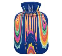 Botella de agua caliente con funda suave extraíble bolsa de agua fría caliente para alivio del dolor, calambres menstruales, calentadores de pies S Cinco de Mayo 5 de mayo Federal 4