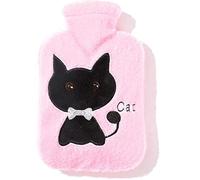 Botella de agua caliente con revestimiento de felpa - 1000ML - Calentador de manos reutilizable, paquete caliente portátil