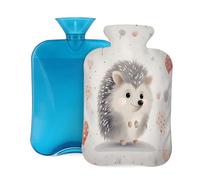 Botella de agua caliente con tapa, 2 L, globo de amor, caricatura, erizo, botellas de agua caliente para adultos, calentador/alivio del dolor