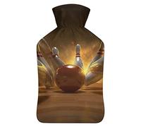 Botella de agua caliente con tapa, bolas de bolos, bolsa de agua caliente de goma para aliviar el dolor, calambres, calentador de pies, terapia de calor y frío
