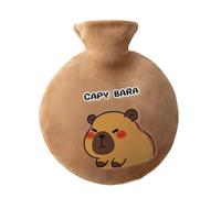 Botella de agua caliente con tapa de plush, 700 ml botella de agua, cute capybara a mano caliente, manga de botella de agua caliente, bolsa de agua caliente de Capybara