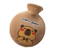 Botella de agua caliente con tapa de plush, 700 ml botella de agua, cute capybara a mano caliente, manga de botella de agua caliente, bolsa de agua caliente de Capybara