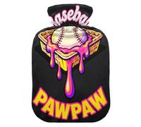 Botella de agua caliente de béisbol blanca estilo goteo con cubierta suave, bolsas de agua caliente de 2 litros para aliviar el dolor, alivio del dolor, bolsa para cólicos menstruales