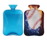 Botella de agua caliente de béisbol con cubierta de 2 L, Softball Sport PVC bolsa de agua caliente para calentador de manos, alivio del dolor, compresa caliente y terapia de frío