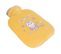 Botella de Agua Caliente de Dibujos Animados, Bolsa de Agua Caliente Segura y Gruesa para el Hogar a Prueba de Fugas de 500 Ml (Amarillo)