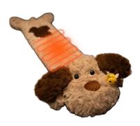 Botella de agua caliente de felpa animal - Cojín calefactor suave para perros tumbados 75 cm | Botella caliente reconfortante para cama, sofá, vacaciones al aire libre, oficina, espalda, hombros cervi