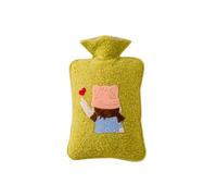 Botella de agua caliente de felpa con funda, bolsa calentadora de manos grande para invierno, bolsa de agua caliente llena de agua para cama, botella de agua caliente para el hogar