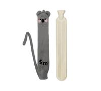 Botella de agua caliente de felpa, larga de agua caliente de invierno, botella de 2 L, calentador de manos portátil con suave para cintura y pies