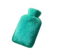 Botella de agua caliente de franela para calentar las manos, 1000 ml, bolsa de agua caliente para invierno, para pies, cuello, hombros, cintura portátil, para cama, botellas calientes (azul)