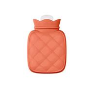 Botella de agua caliente de silicona portátil con protector de mano para damas - Bolsa de agua caliente con fácil inyección de agua