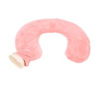 Botella de Agua Caliente en Forma de U Calentador de Cuello Aislada de con Cubierta Tejida Ideal para Viajar y Uso en el Hogar (Carne roja)