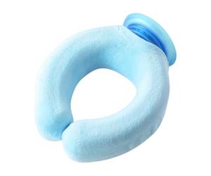 Botella De Agua Caliente En Forma De U, Con Funda Cómoda De Forro Polar Suave, Rosa, Calentador De Cuello En Forma De U, Bolsa De Compresión Caliente Reutilizable, Calentamiento Rápido Y A Prueba De F