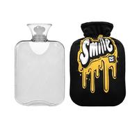 Botella de agua caliente estilo goteo con cubierta suave 2L compresas calientes para el cuerpo para aliviar el dolor de cuello y hombros, terapias, caliente y frío, bolsa para cólicos menstruales