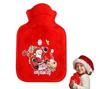 Botella De Agua Caliente Festiva - Botella De Agua Caliente Reutilizable, Relleno De Calcetín Navideño | Botella De Agua Caliente Navideña, Bolsa Con Cinturón Calentador De Manos, Juego De Botellas