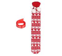 Botella de agua caliente Goma suave Alivio del dolor Terapia térmica Bolsa de agua caliente para cuello Cintura Abdomen 1L Ecológico No tóxico Diseño de cinta a prueba de fugas (mariposas)