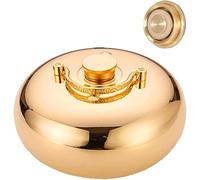 Botella de Agua Caliente Grande 3L/2L/1L Botella de Cama de Metal Botellas de Agua Caliente de latón clásicas a Prueba de Fugas con Tapa (Color: Art Craft, Tamaño: L),Smooth,M