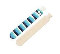 Botella de agua caliente larga a prueba de explosiones - Botella de agua caliente portátil, bonita funda protectora para cinturón del tesoro para el vientre, calentadores de manos (diamante azul, 2 L)