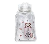 Botella de agua caliente, mini botella de agua caliente, calentador de manos de dibujos animados, pequeña burbuja de líquido climatizada, bolsa de agua compacta, almohadilla caliente y fría, bolsa de