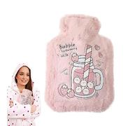 Botella de agua caliente | Paquete de botellas reutilizables de dibujos animados de 500 ml, bolsa de agua caliente para espalda, piernas, cuello, hombros, calambres menstruales, alivio cálido Exbert