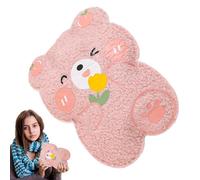 Botella de agua caliente para cama, bonita bolsa de agua caliente de dibujos animados, cómoda botella de agua caliente con diseño de animales de peluche para mujeres, hombres, niños, Acción de Gracias