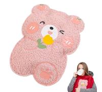 Botella de agua caliente para cama, de agua caliente con dibujos animados, cómoda botella caliente de animales de peluche para mujeres, hombres, adultos, niños, familia, amigos, hogar