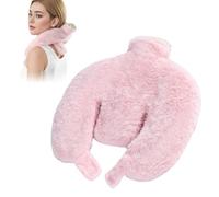 Botella de agua caliente para cuello y cuello, botella de agua caliente para cuello y cuello, botella de agua caliente de PVC con funda de forro polar extrasuave, bolsa de agua caliente para el cuello