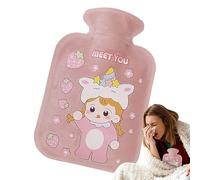 Botella de agua caliente para invierno, de agua caliente de felpa de 500 ml, calentador de cama, almohadilla térmica portátil de gran capacidad para cintura