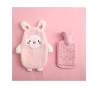 Botella de agua caliente pequeña Cozy Comfort de 350 ml con cubierta peluda, perfecta para calambres menstruales, alivio de cuello y hombros, portátil y linda