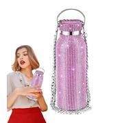 Botella de agua con brillantes - Botella térmica brillante, recipiente aislante con purpurina, petaca hidratante recargable de 350 ml | Elegante bebida espumosa para mujeres y niñas, regalo para