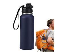 Botella de agua con compartimento secreto, taza térmica de acero inoxidable 304 de 720 ml, doble tapa de silicona de alimenticio, espacio de almacenamiento de 300 ml para dinero o objetos