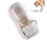 Botella De Agua con Contenedor Comida para Perros Filtro con Carbón | Dispensador Pequeño De Agua Para Mascotas Antifugas, beber agua y comer, gatos y cachorros, cam