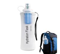 Botella de Agua con Filtro para Viaje Frasco Flexible Plegable Purificador | Botella Filtrante Plegable al Aire Camping Viaje Gimnasio y Deportes