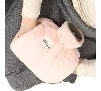 Botella de agua con funda de forro polar, 1,2 L, a prueba de fugas, grande, de goma, para manos, cuello, hombros y manos, alivio del dolor