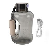 Botella de Agua con Hidrógeno 1.5L, Generador de Agua Ionizada, Tecnología PEM SPE para Hidrógeno Rico - Alta Capacidad, Portátil y Fácil de Usar, Ideal para Salud y Bienestar (Gris Negro)