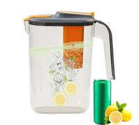 Botella de agua con infusor de frutas, jarra transparente grande de 2600 ml con infusor resistente al calor, agua caliente o fría, bebida con infusión de sabor y helada refrescante para el