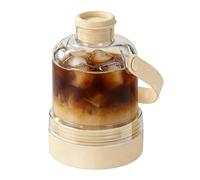 Botella de agua con molde para hielo - 400 ml de silicona de liberación fácil y portátil, bandeja de hielo con tapa y recipiente | Para zumo, whiskey Cold Brew Bebidas frías al aire libre gimnasio